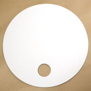 印刷の無い真っ白な紙うちわ　直径210mmの円形