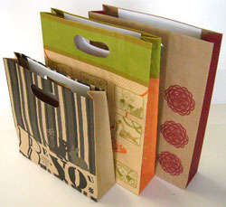 手穴付き紙袋印刷　手穴抜き紙袋印刷　小判手穴紙袋印刷